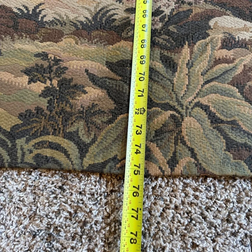 VTG Woven Wall French Tapestry Pastoral Scene Sheep Jacquard Wall‎ Art 4'X6.25'